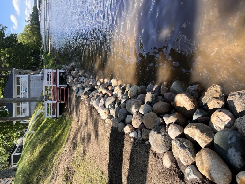 M&D Landscaping shoreline rock placement project